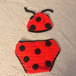 Lady bug knit costume